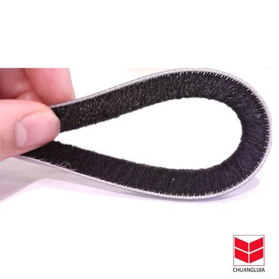 Self-adhesive Weatherstrips for Aluminium Door and Windows Mohair Brush Wool Pile Groove Threshold Sealing Strip