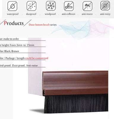 100%PP Dustproof Insectproof Window Door Accessories Seal Brush Strip Weather Stripping