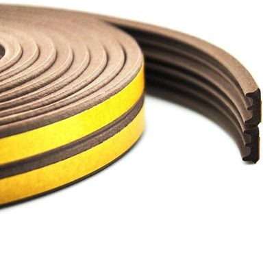 Doors And Windows Self Adhesive EPDM Sponge Rubber Sealing Strip in Colors with Pile Height of 3-25mm and Width of 3-50mm