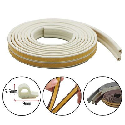 100%PP D Shape Self Adhesive Rubber Seal For Soundproofing And Sealing Solutions