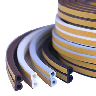 100%PP D Shape Self Adhesive Rubber Seal For Soundproofing And Sealing Solutions