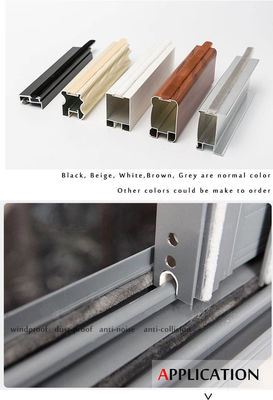 Auminium door and windows Silicone Base No Shedding Aluminum Sliding Door Window Weather Strip Brush Seal for 50000 Meters