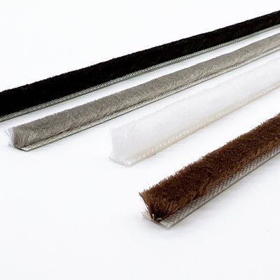 Woven Pile Weather Strip Door Window Brush Pile Weather Stripping with Pile Height 3-25mm and Width 3-50mm