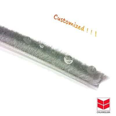 Pile Height 3-25mm and Width 3-50mm Waterproof Plastic Weather Strip for Window and Door in BLACK/GRAY/BROWN/WHITE/OTHER