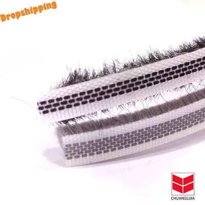 Pile Height 3-25mm and Width 3-50mm Waterproof Plastic Weather Strip for Window and Door in BLACK/GRAY/BROWN/WHITE/OTHER