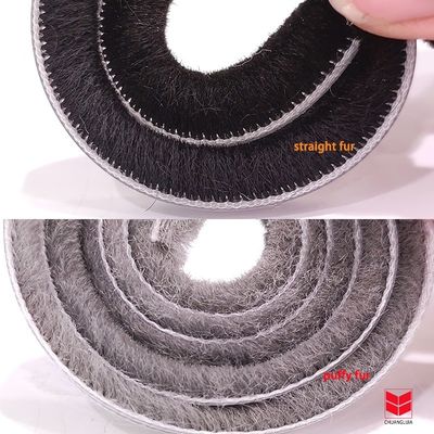 Pile Height 3-25mm and Width 3-50mm Waterproof Plastic Weather Strip for Window and Door in BLACK/GRAY/BROWN/WHITE/OTHER