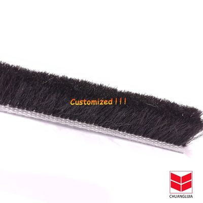 Waterproof Fabric Finned Weather Strip for Doors and Windows Wool Pile Strip Durable Colors BLACK/GRAY/BROWN/WHITE/OTHER