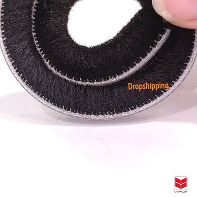 Waterproof Fabric Finned Weather Strip for Doors and Windows Wool Pile Strip Durable Colors BLACK/GRAY/BROWN/WHITE/OTHER