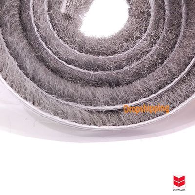 BLACK/GRAY/BROWN/WHITE/OTHER Colors Door and Window Brush Seal Strip Wool Top Pile Weather Strip for Apartment