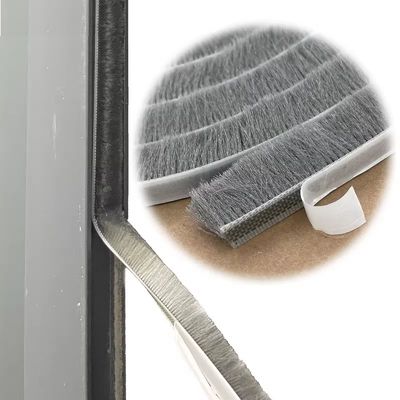 100%PP Self-adhesive Pile Weather Strip for Aluminum Windows Durable and Easy to Install in BLACK/GRAY/BROWN/WHITHE/OTHER