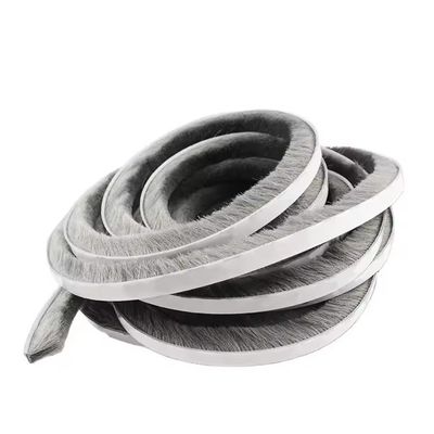 100%PP Self-adhesive Pile Weather Strip for Aluminum Windows Durable and Easy to Install in BLACK/GRAY/BROWN/WHITHE/OTHER