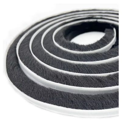 100%PP Self-adhesive Pile Weather Strip for Aluminum Windows Durable and Easy to Install in BLACK/GRAY/BROWN/WHITHE/OTHER