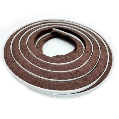 100%PP Self-adhesive Pile Weather Strip for Aluminum Windows Durable and Easy to Install in BLACK/GRAY/BROWN/WHITHE/OTHER