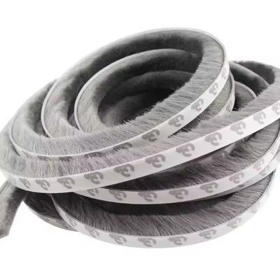 100%PP Self-adhesive Pile Weather Strip for Aluminum Windows Durable and Easy to Install in BLACK/GRAY/BROWN/WHITHE/OTHER