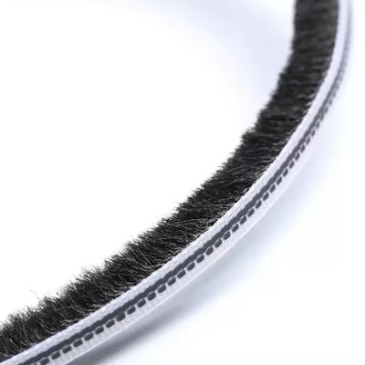 Pile Height 3-25mm Width 3-50mm 100%PP Aluminum Alloy Strip Brush Weather Stripping for Apposite Door of CLJ Sliding Door