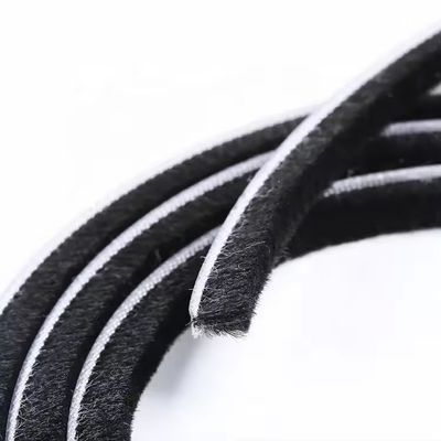 Waterproof Dustproof Extrusive Backing Pile Weather Strip for Window and Door Pile Height 3-25mm Width 3-50mm
