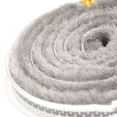 100%PP Material and Black Grey Colors Wool Pile Weather Strip for Protection Against Weather Elements