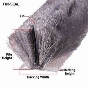 ISO9001 2008 Certified Brown Brush Seal Door Window Seal Strips in BLACK/GRAY/BROWN/WHITHE/OTHER Colors for Performance