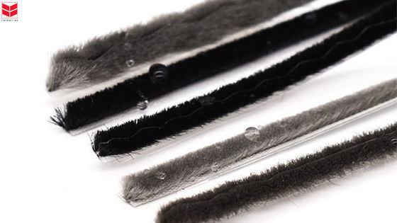 7*8 3p2l Wool Pile Weather Strip With Plastic Fin For Door And Window Seal BLACK/GRAY/BROWN/WHITHE/OTHER Durable 100%PP