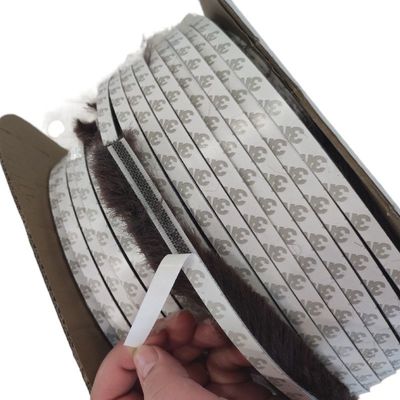 Self Adhesive Wool Pile Weather Strip for Sliding Door Window Windproof and Dustproof ISO9001 2008 Certified Customizable