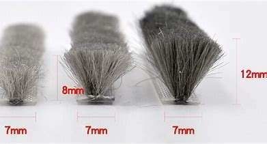 Aluminum Alloy Strip Brush Weather Stripping Apposite Door Seal Strip for Sliding Door Pile Height 3-25mm /width 3-50mm