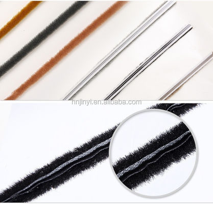 House Colors BLACK/GRAY/BROWN/WHITE/OTHER Manufacture Cras-proof Plastic Pile Weather Strip With Fin For Sliding Door