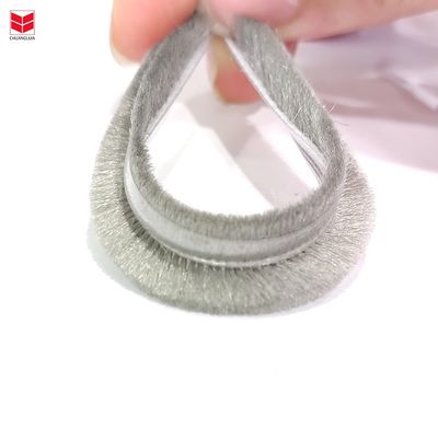 BLACK/GRAY/BROWN Hotel Finned Seals Wool Pile for Dust Proof and Anti Wind Customizable