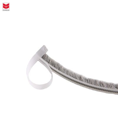 Self-adhesive Aluminum Door And Window Wool Pile Weather Strip in Modern Design and BLACK/GRAY/BROWN/WHITHE/OTHER Colors
