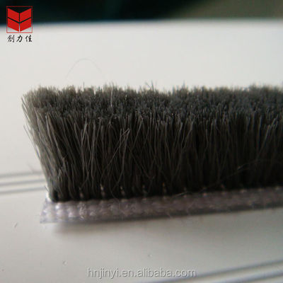 100%PP 3p Grey Black Window And Door Silicon Waterproof Pile Plastic Weather Strip 3-50mm Width 3-25mm Pile Height