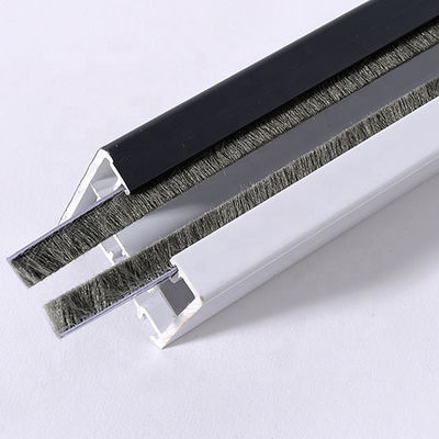 100%PP 3p Grey Black Window And Door Silicon Waterproof Pile Plastic Weather Strip 3-50mm Width 3-25mm Pile Height