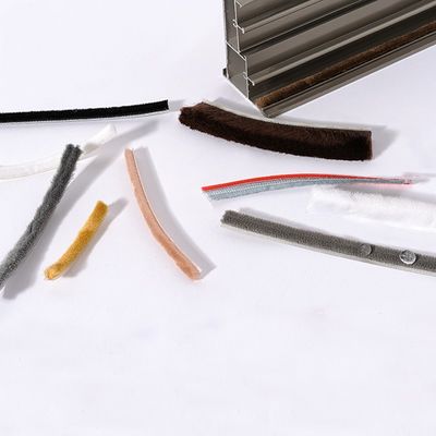 100% PP Wool Pile Aluminum Window Weather Strip for Window and Door Accessories Colors Black/Gray/Brown/White/Other