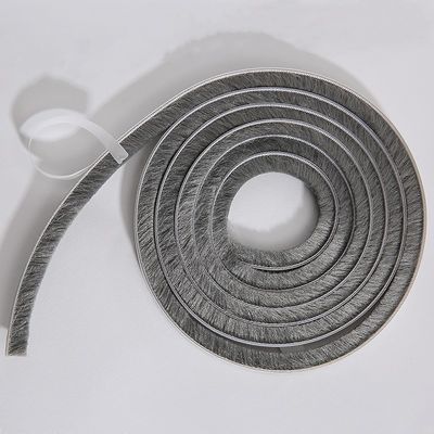 3-25mm Pile Height Gray Black Custom Wool Pile Door And Window Weather Strip Self with and ISO9001 2008 Certification