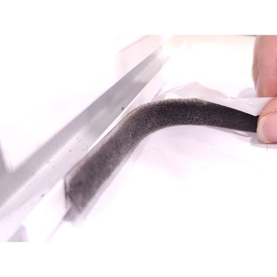 3-25mm Pile Height Gray Black Custom Wool Pile Door And Window Weather Strip Self with and ISO9001 2008 Certification
