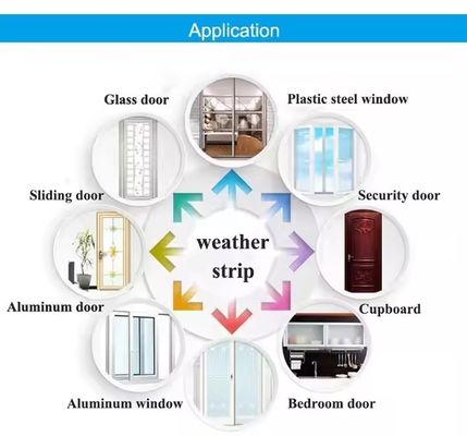 Modern Design Dustproof Windproof Pile Weather Strip for Door and Window Easy Maintenance