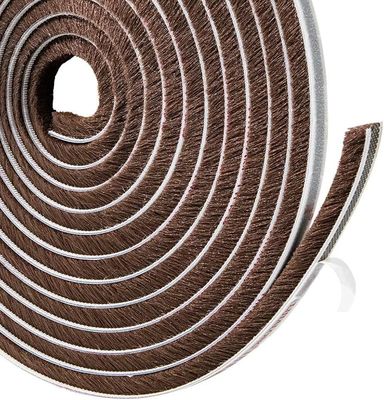 Easy Installation Wool Pile Waterproof Brush Gasket Weather Seal Door and Window Sealing Strip in Black/Gray/Brown/White/Other Colors